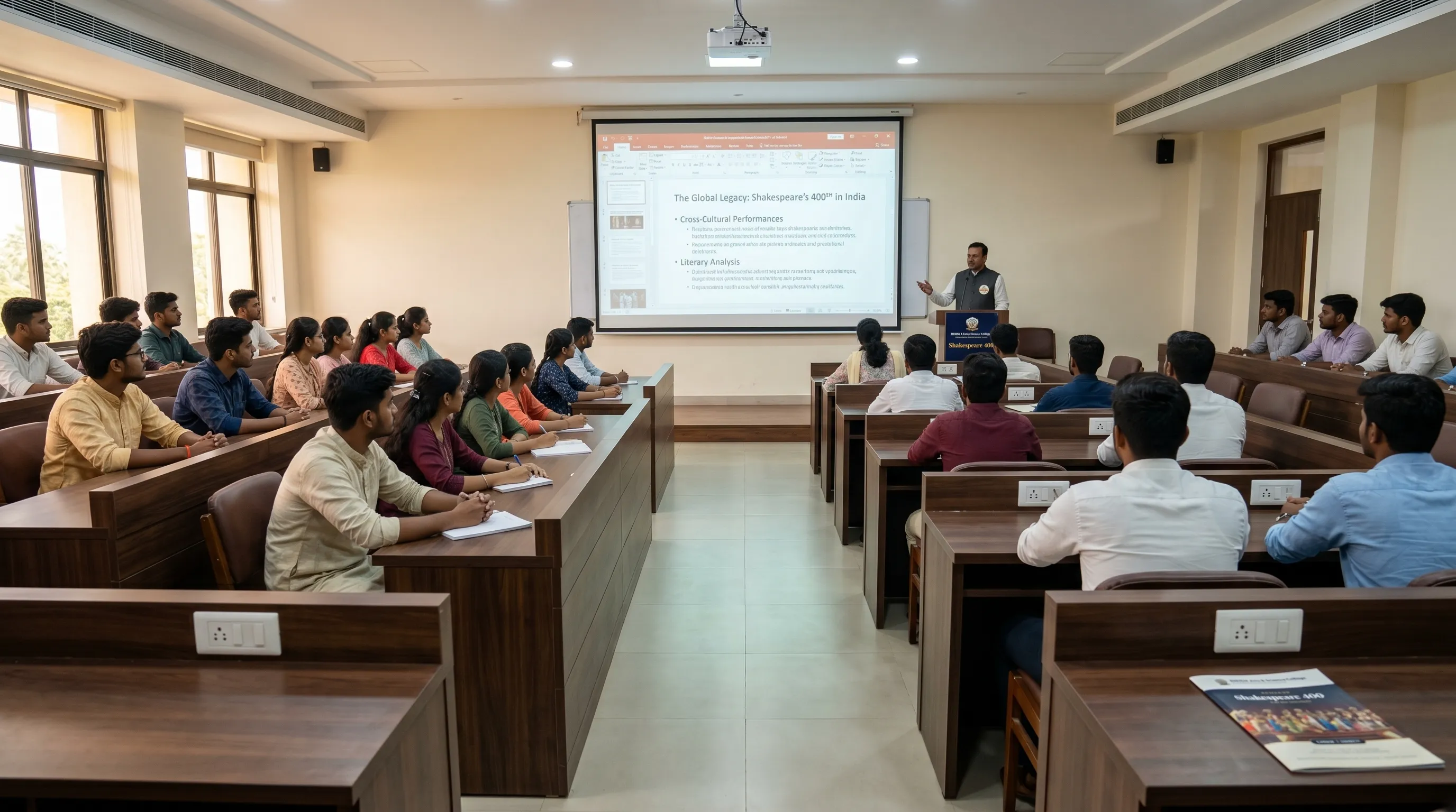 Auditorium lecture for management students