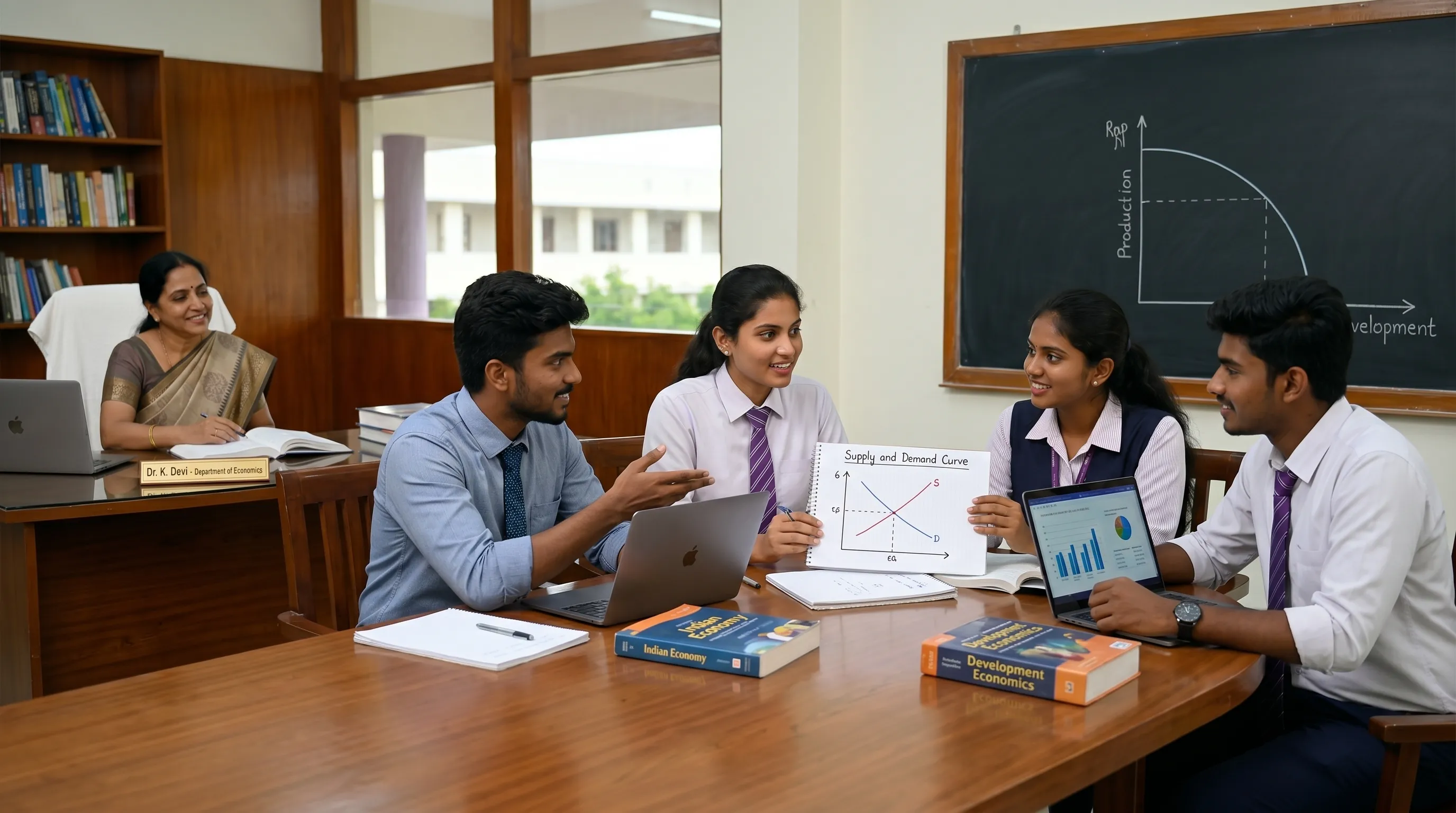 Students progressing through economics study at BWDA