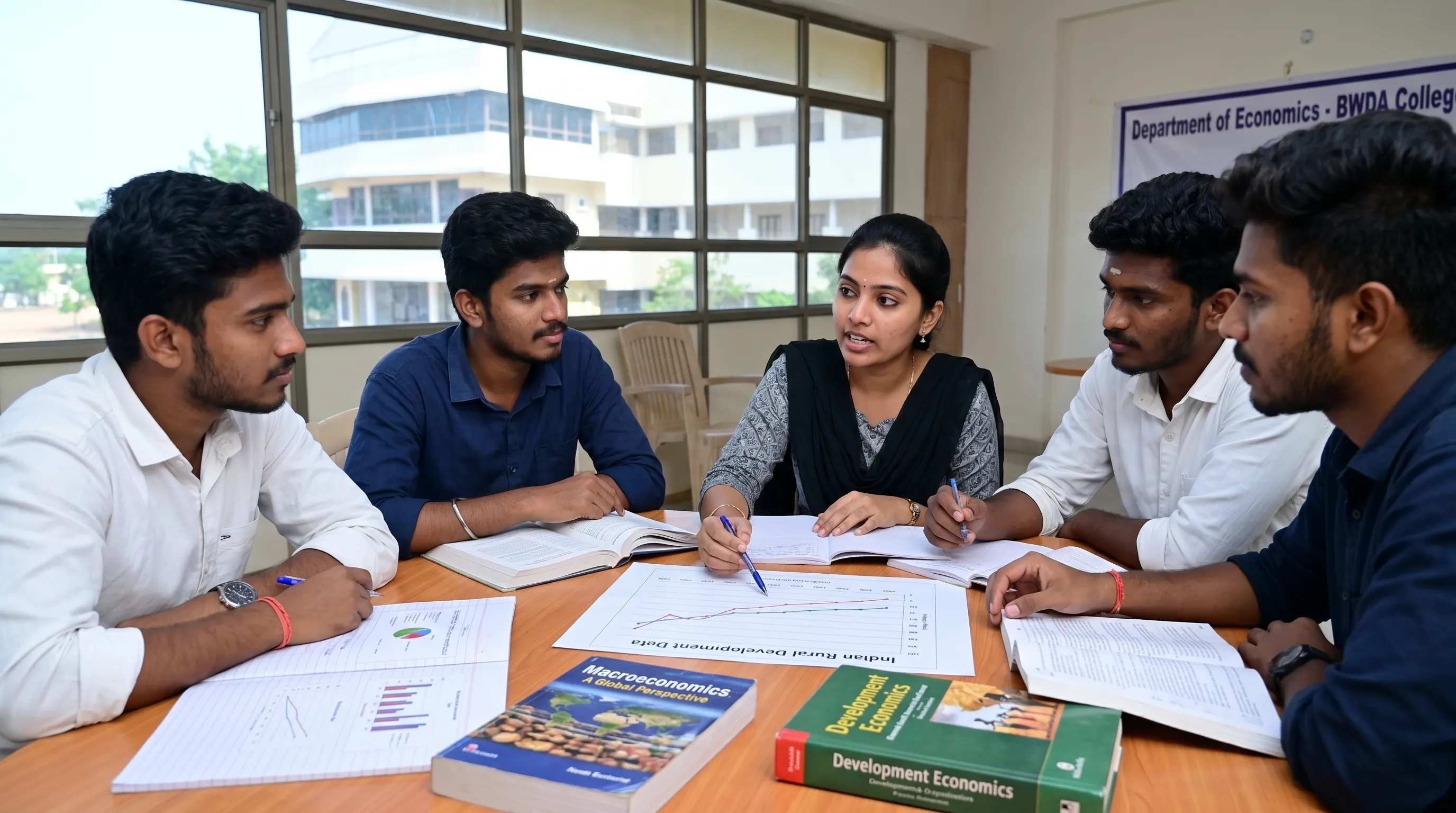Economics department classroom session at BWDA