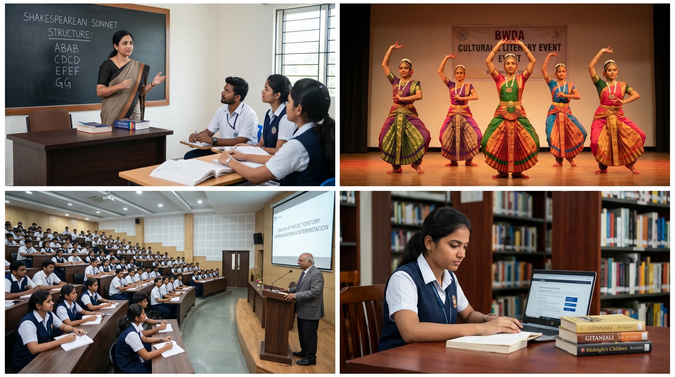 Faculty-guided English department classroom session