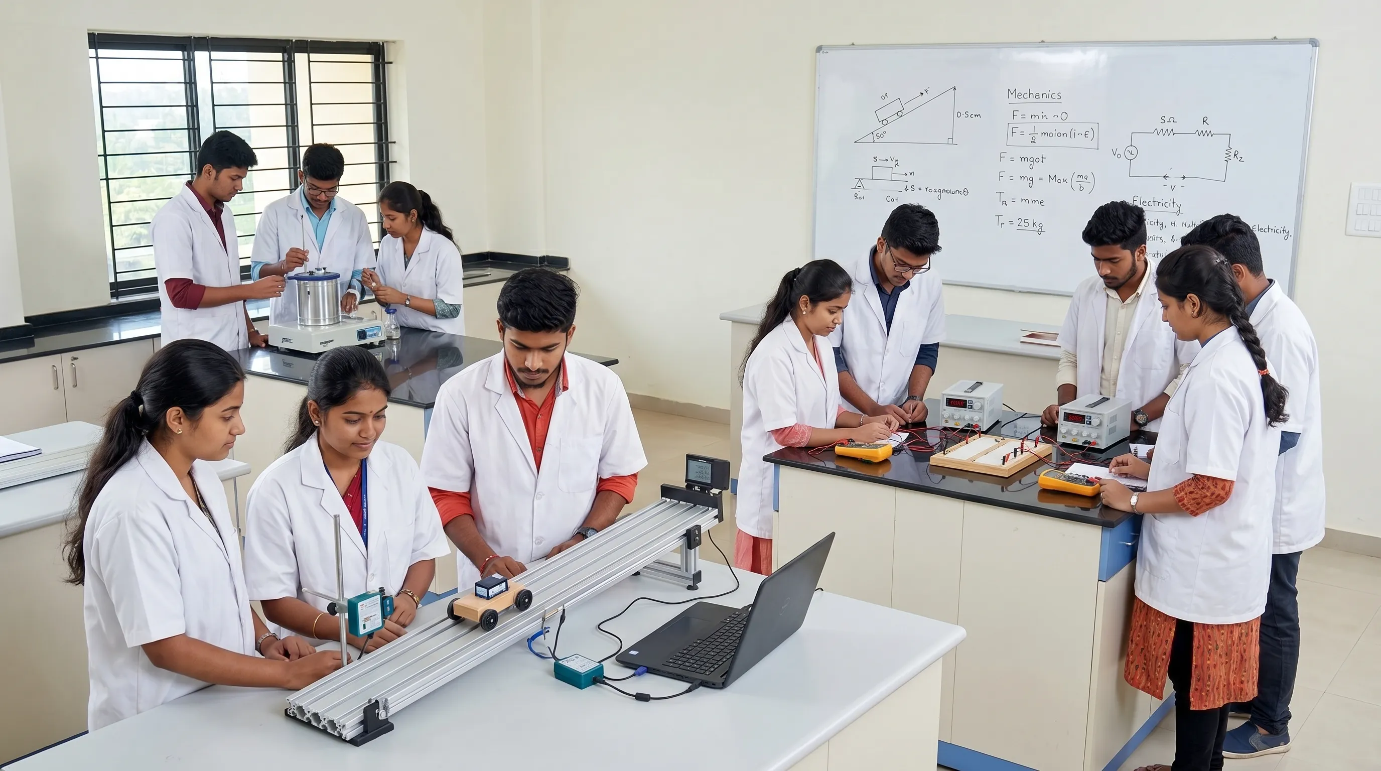 Physics laboratory practical session