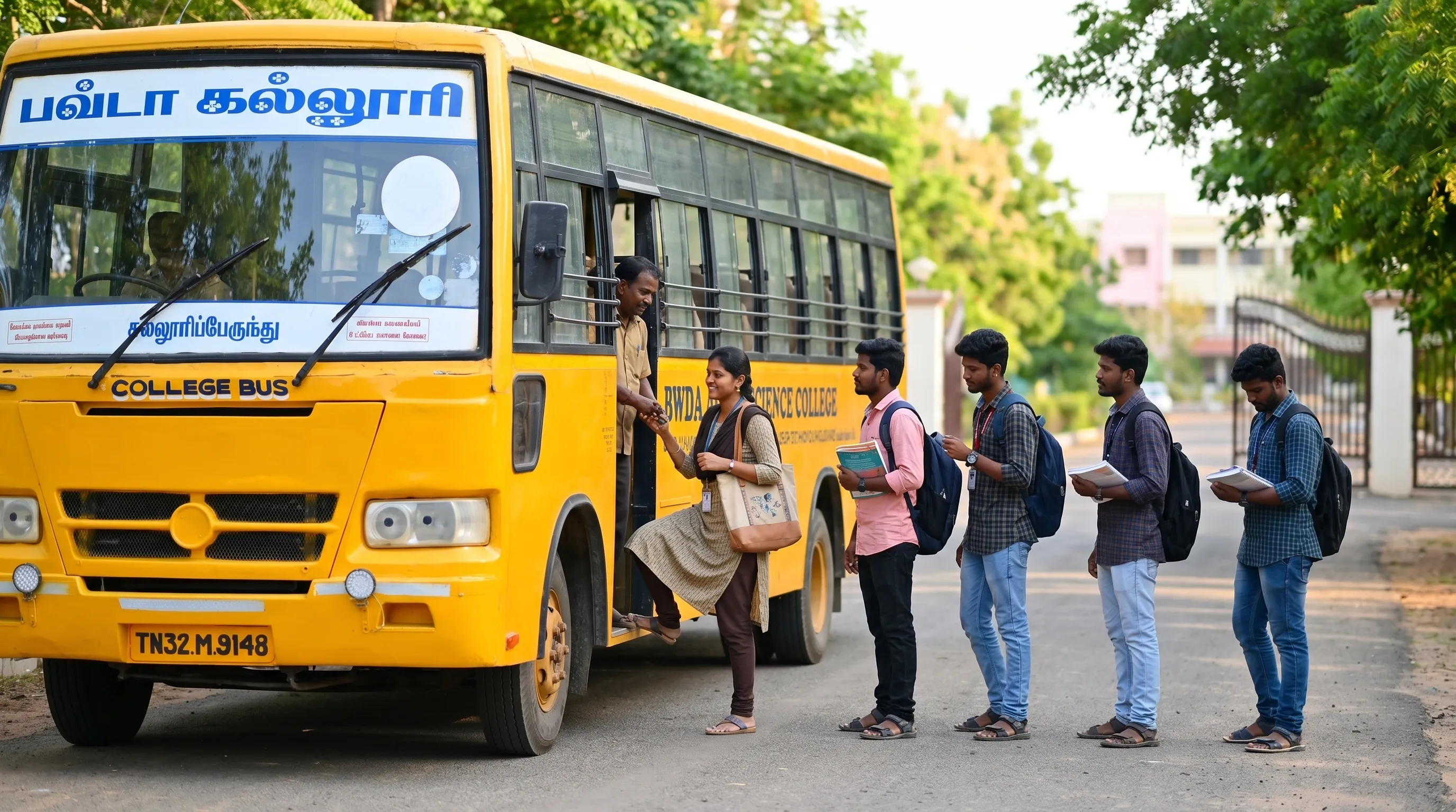 College bus exterior at BWDA