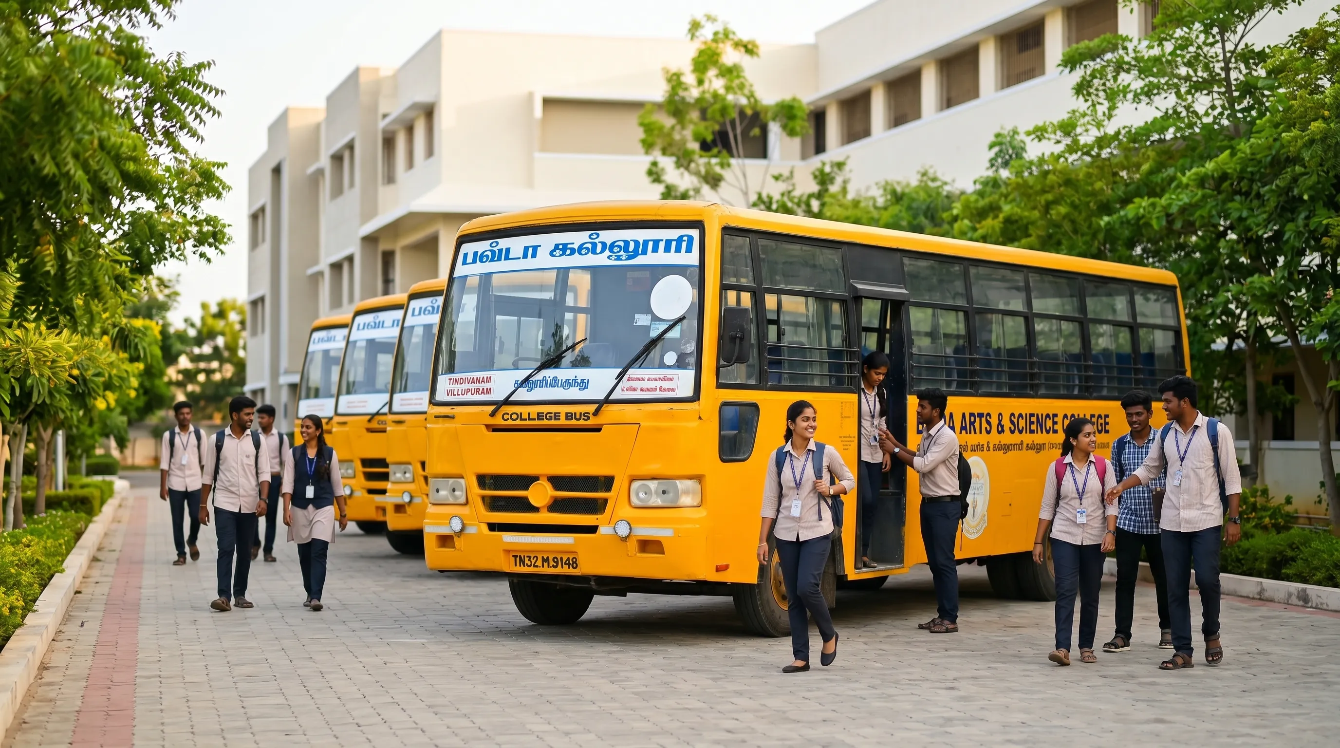 Bus yard view of BWDA transport